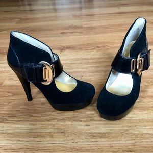 Michael Kors Black Suede Mary Janes 5.5